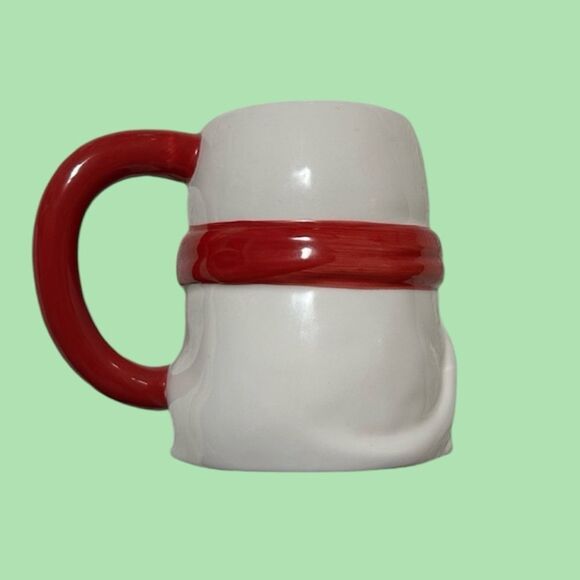 Pier 1 Imports White Dog with Red Scarf Mug - Picture 2 of 4